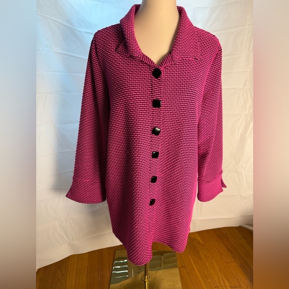 Peck & Peck Pink Dot Women's Shirt/Jacket - Picture 1 of 6